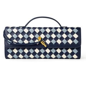 9148 Woven Purse Evening Clutch Woven Leather Handbags Crossbody Bag Purse